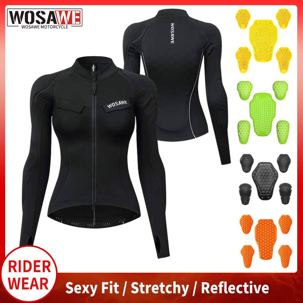 Motorcycle Gear Jacket Women - Jaqueta Feminina WOSAWE para Motociclistas: Jaqueta