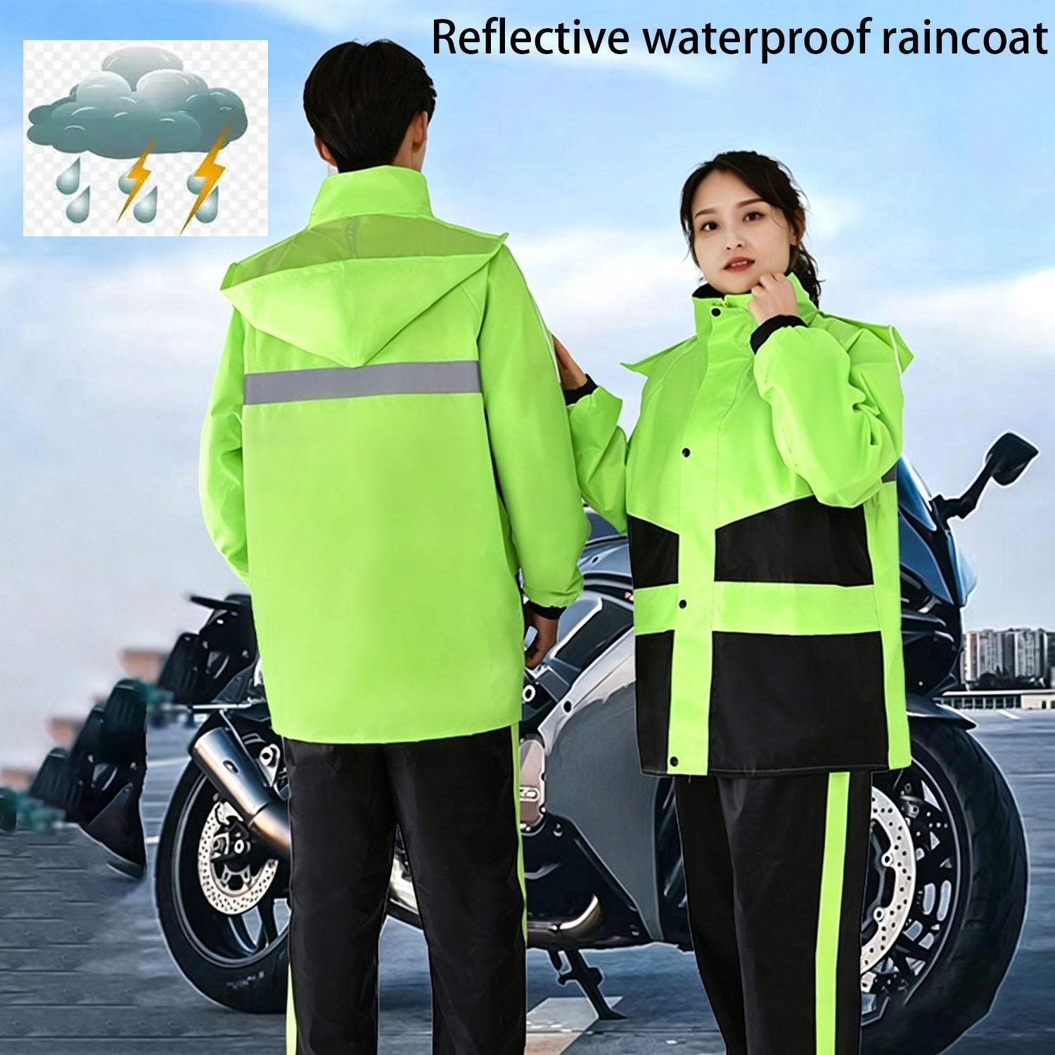 Conjuntos de Capa de Chuva par - Motorcycle Gear Jacket Women avaliação e preço