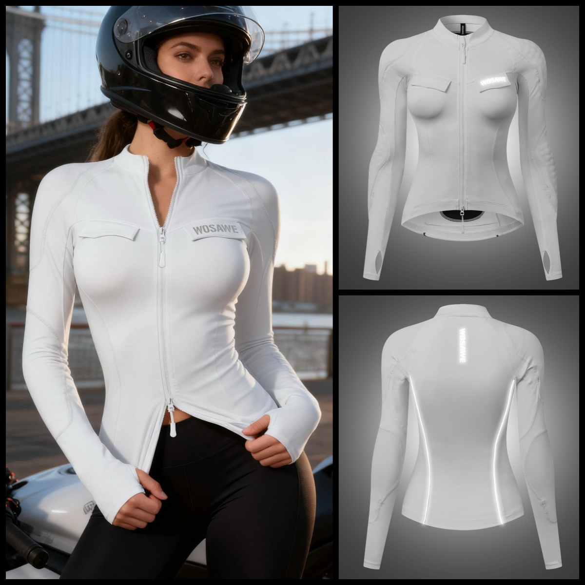 Jaqueta Feminina WOSAWE para M - Motorcycle Gear Jacket Women avaliação e preço