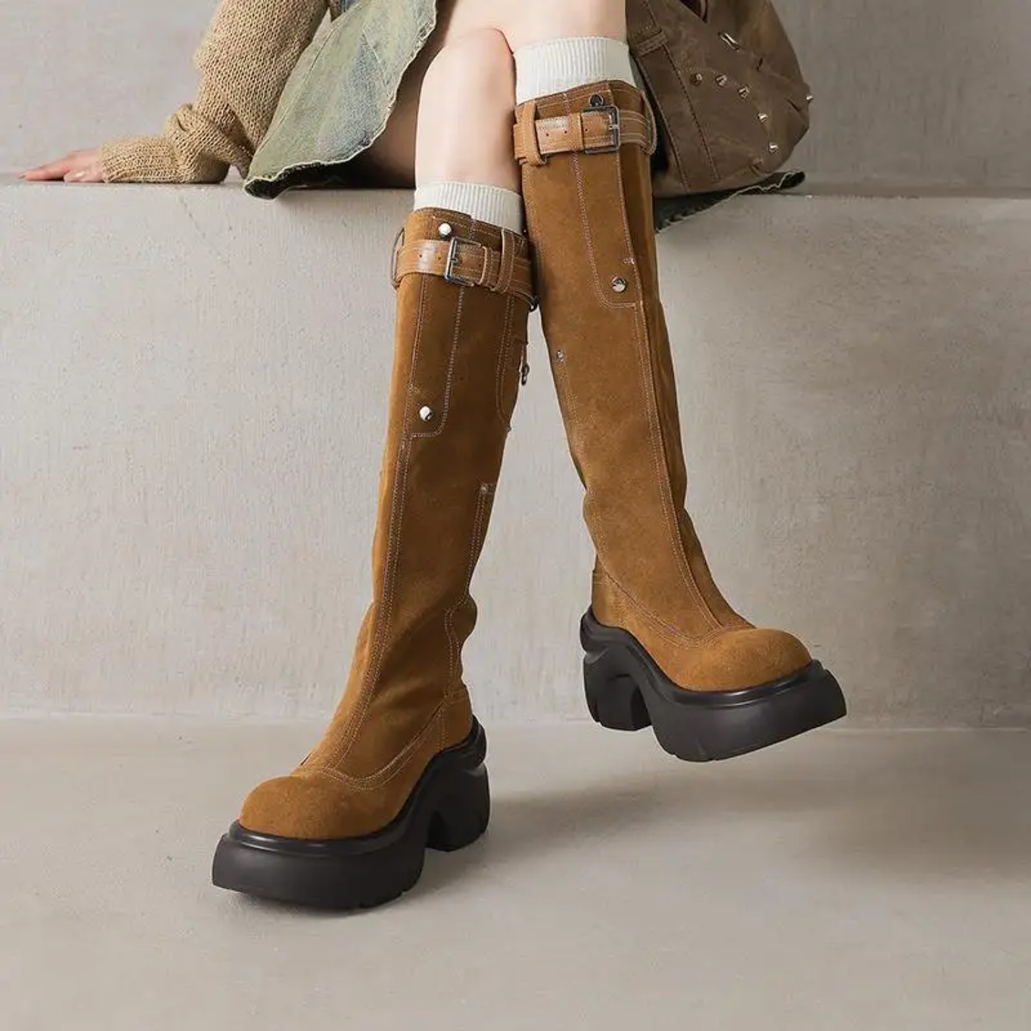 Botas de Plataforma ZORSSAR em - Riding Boot Short avaliação e preço