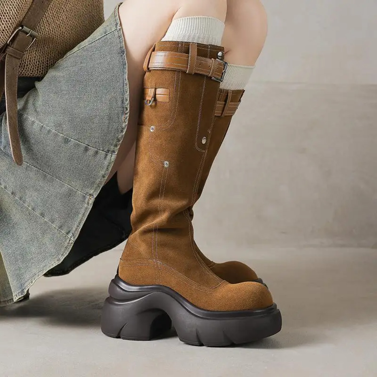 Botas de Plataforma ZORSSAR em - Riding Boot Short avaliação e preço