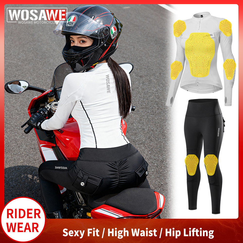 Conjunto de Jaqueta e Calças p - Motorcycle Gear Jacket Women avaliação e preço