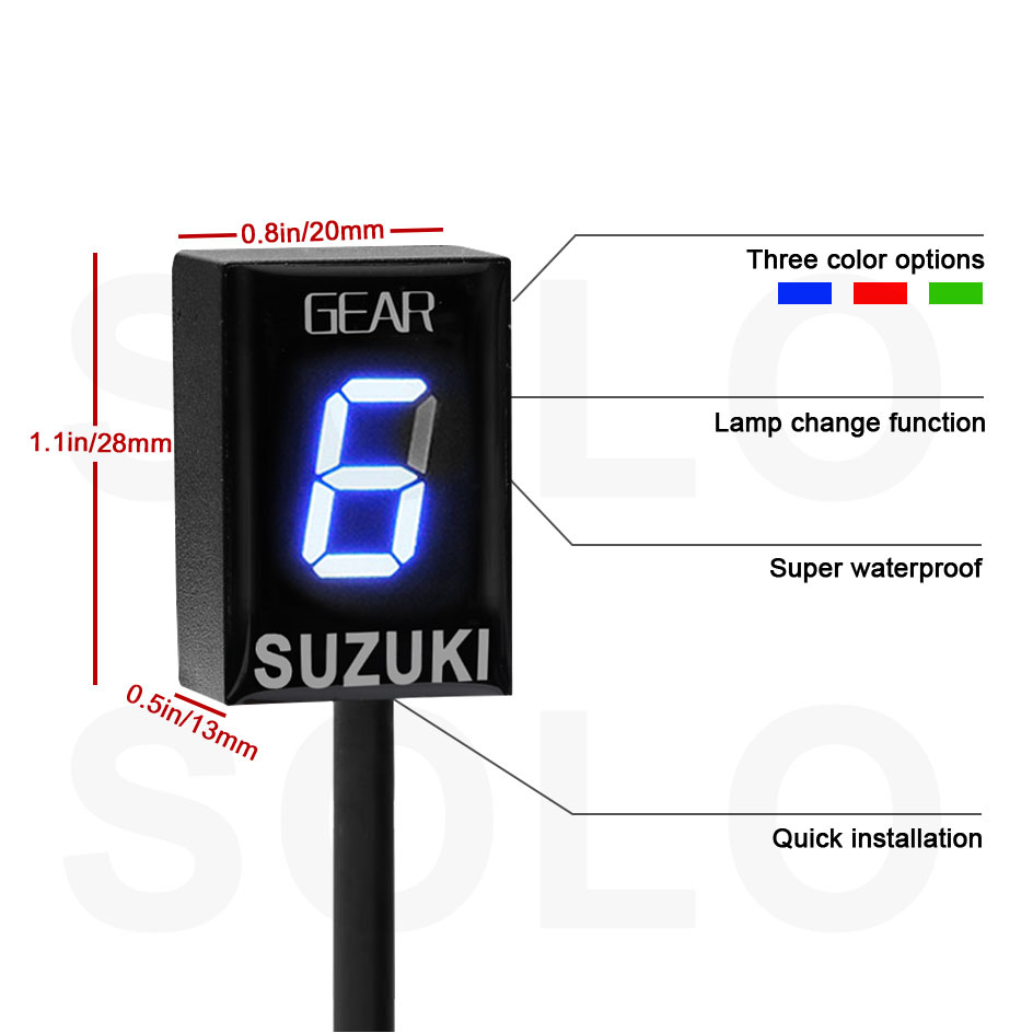 Para suzuki dl650 v-strom dl 6 - Motorcycle Gear Display avaliação e preço